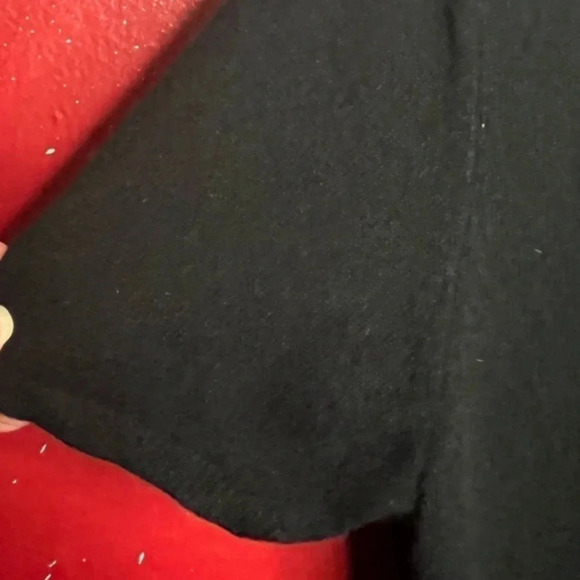 Lands End Classic Contemporary Cashmere Short sleeve Sweater Black Luxury - Picture 3 of 10